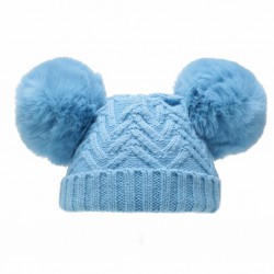 KNITTED POM POM HAT