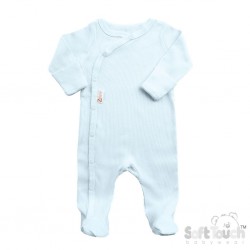 Blue sleepsuit - cuff mittens