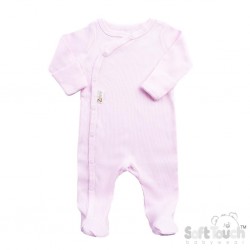 Pink sleepsuit - cuff mittens