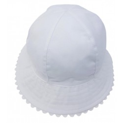 White baby sun hat