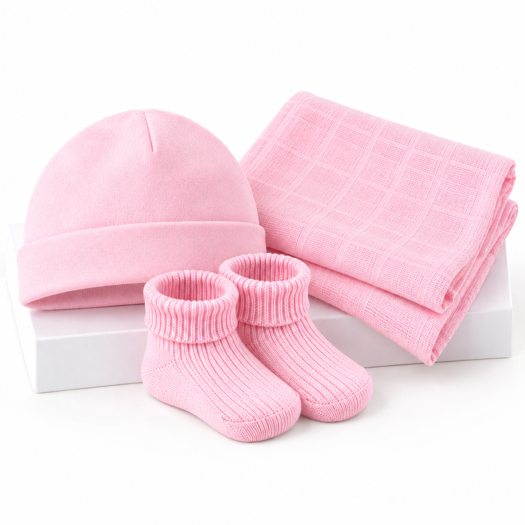 Premature Baby Gift Set – Cotton Hat, Muslin Squares & Socks
