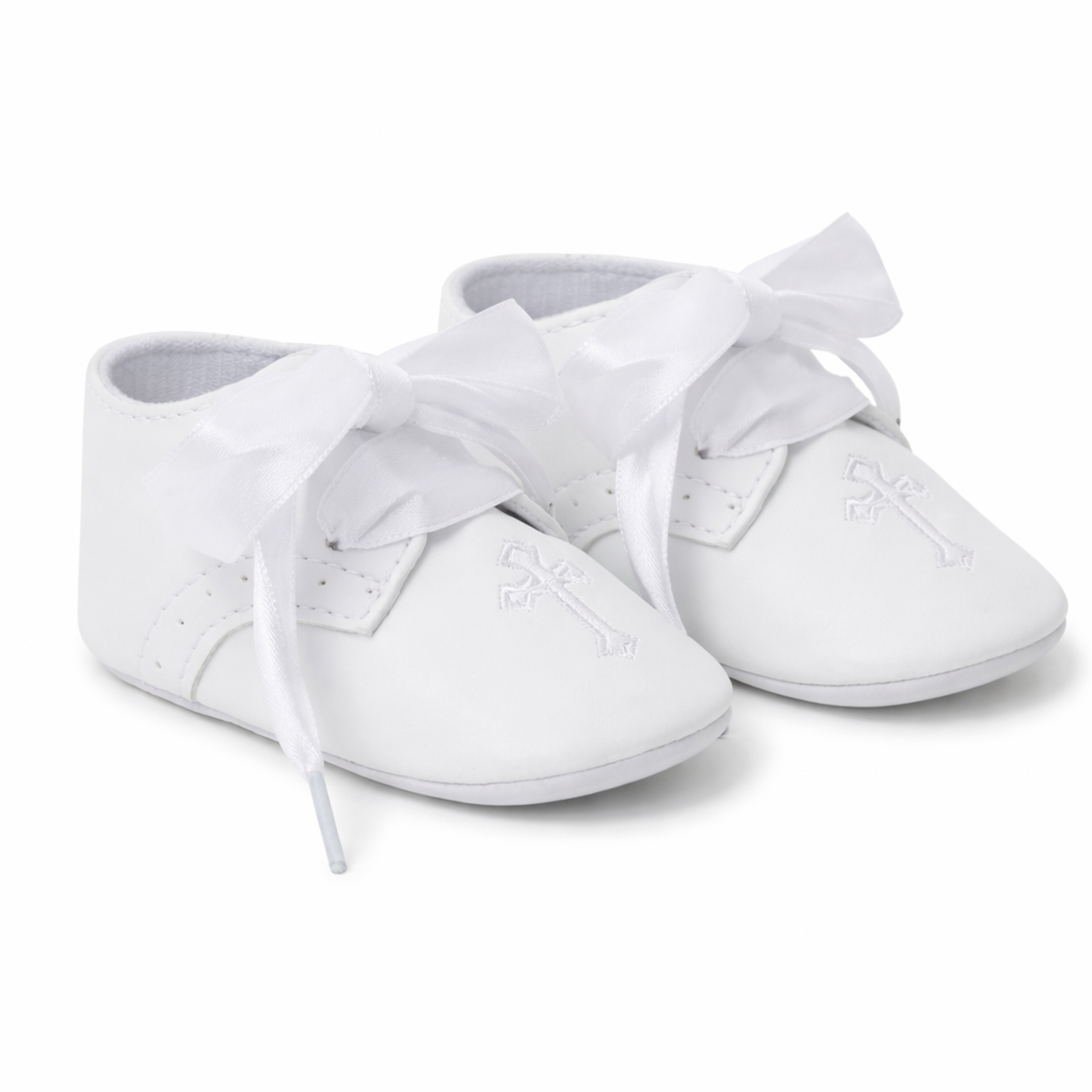 White Christening shoes with Cross