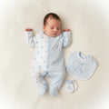 Tiny Chick Premature Baby Elephant 4-Piece Set – White/Sky”