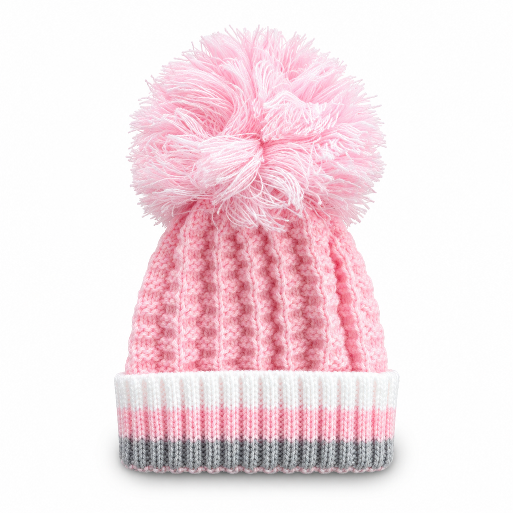 Baby Cable Knit Pom Pom Hat – 0 to 12 Months