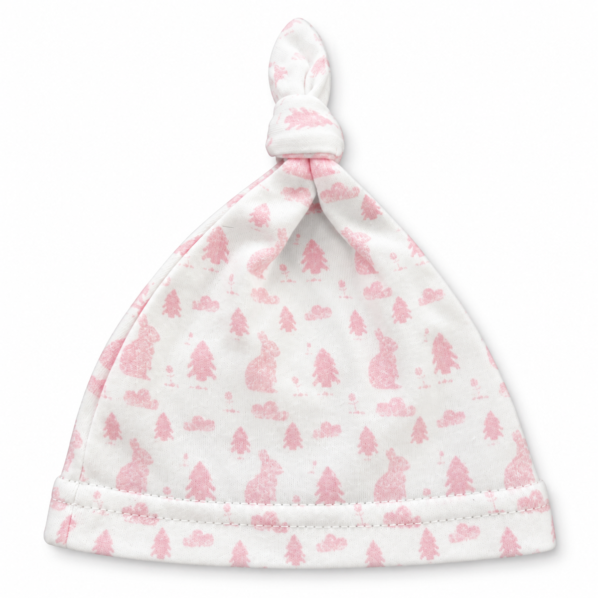 Premature Baby Knotted Hat – Bunny Meadow, Organic Cotton