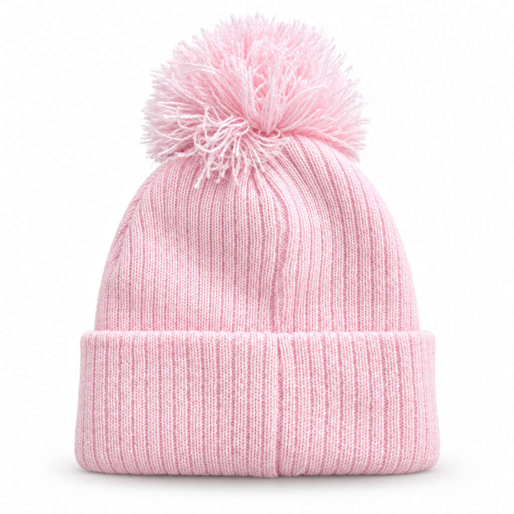 Baby Knitted Pom Pom Bobble Hat – 3–6 Months