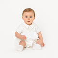White Christening romper